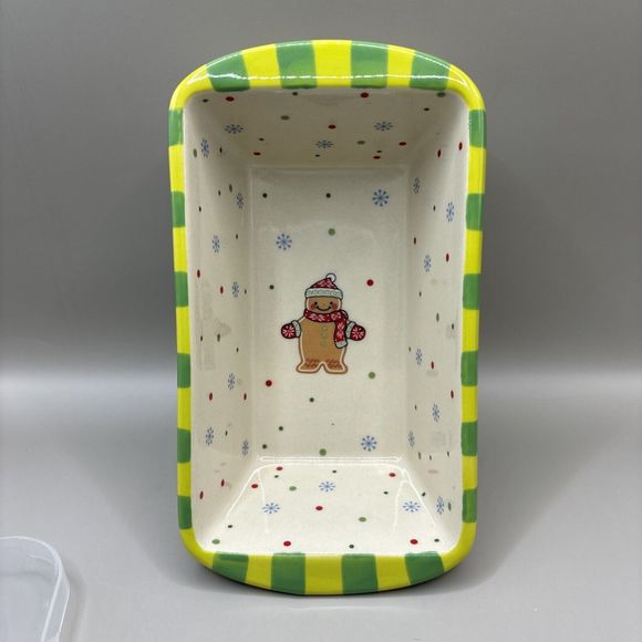 Temptations By Tara "Winter Whimsy" Snowman & Penguin 12 Oz Loaf Pan With Lid - Picture 2 of 7